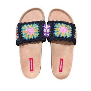 UNIONBAY Women's Mojo Crotchet Granny Square Sandals Size 9M